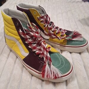 Vans Sk8-Hi Frayed Laces Multicolor Sneakers – Rare Colorway –Mens 8 Womens 9.5
